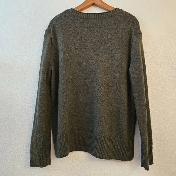 Banana Republic Dark Hunter-Forest Green Cozy Drop Shoulder Sweater Effortless - Picture 3 of 4